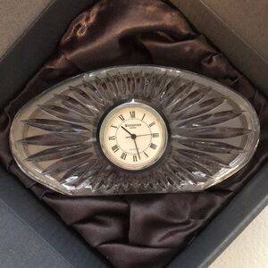 New Waterford Crystal Oval Clock in Box